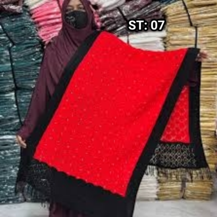 কুশি কাটা (স্টোন বসানো) উলের শাল