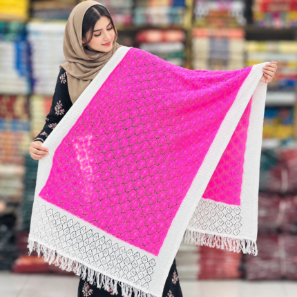 কুশি কাটা (স্টোন বসানো) উলের শাল